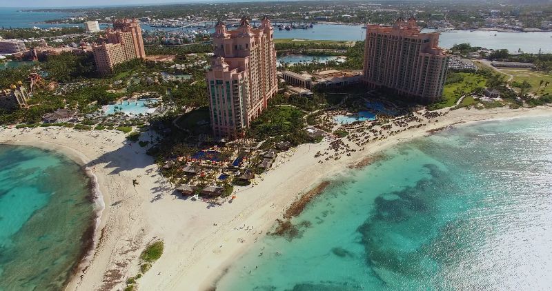 Aerial view of Bahamas
